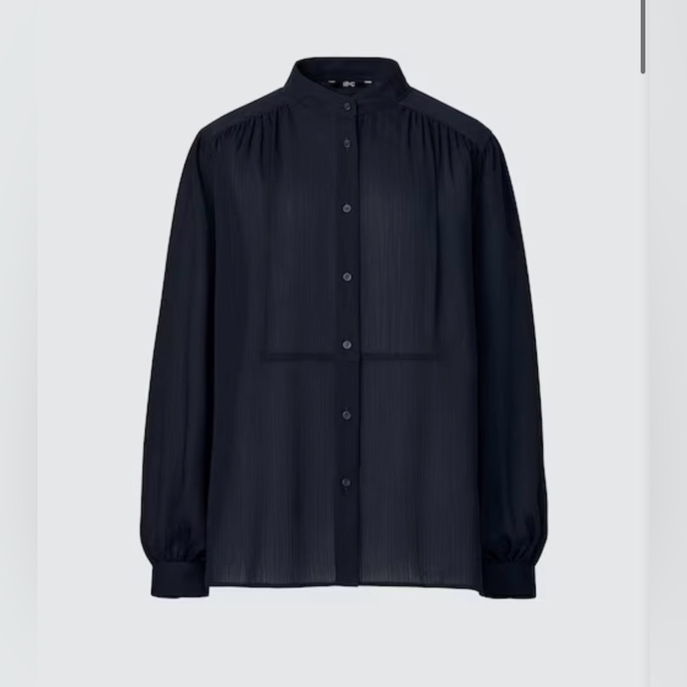 Uniqlo Women volume long sleeve blouse